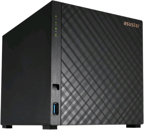 ASUSTOR DRIVESTORE AS1204T NAS 4 BAY HDD QUAD CORE 1.7GHz RAM 1GB DDR4 2.5GbE Port NERO